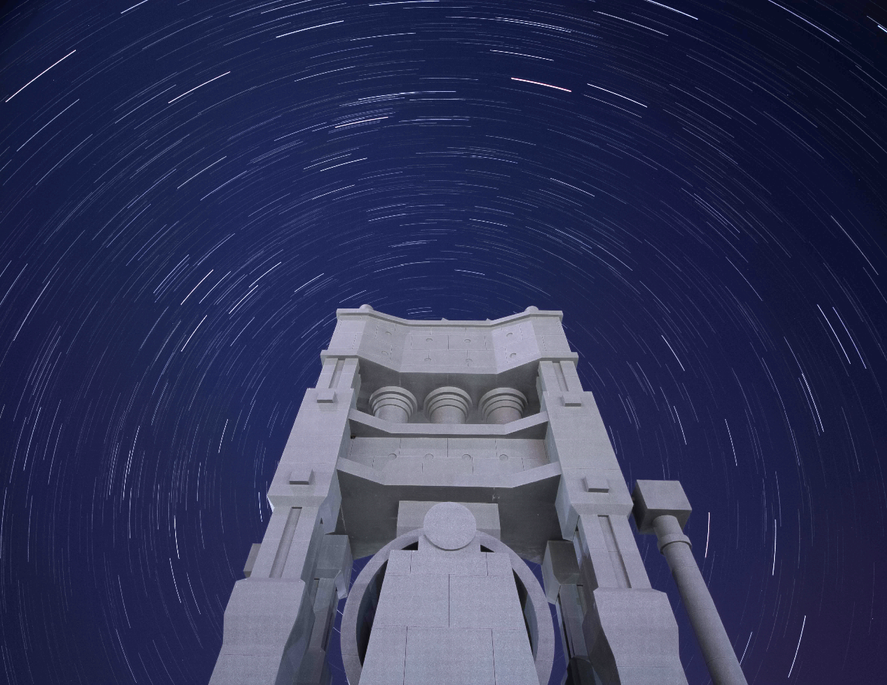 夜幕降臨，看斗轉(zhuǎn)星移下的燕大！